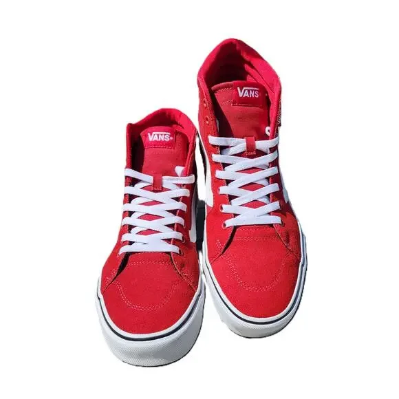 Vans Filmore Hi Suede Canvas Chili Pepper Skater Sneakers 10.5 - Picture 1 of 9